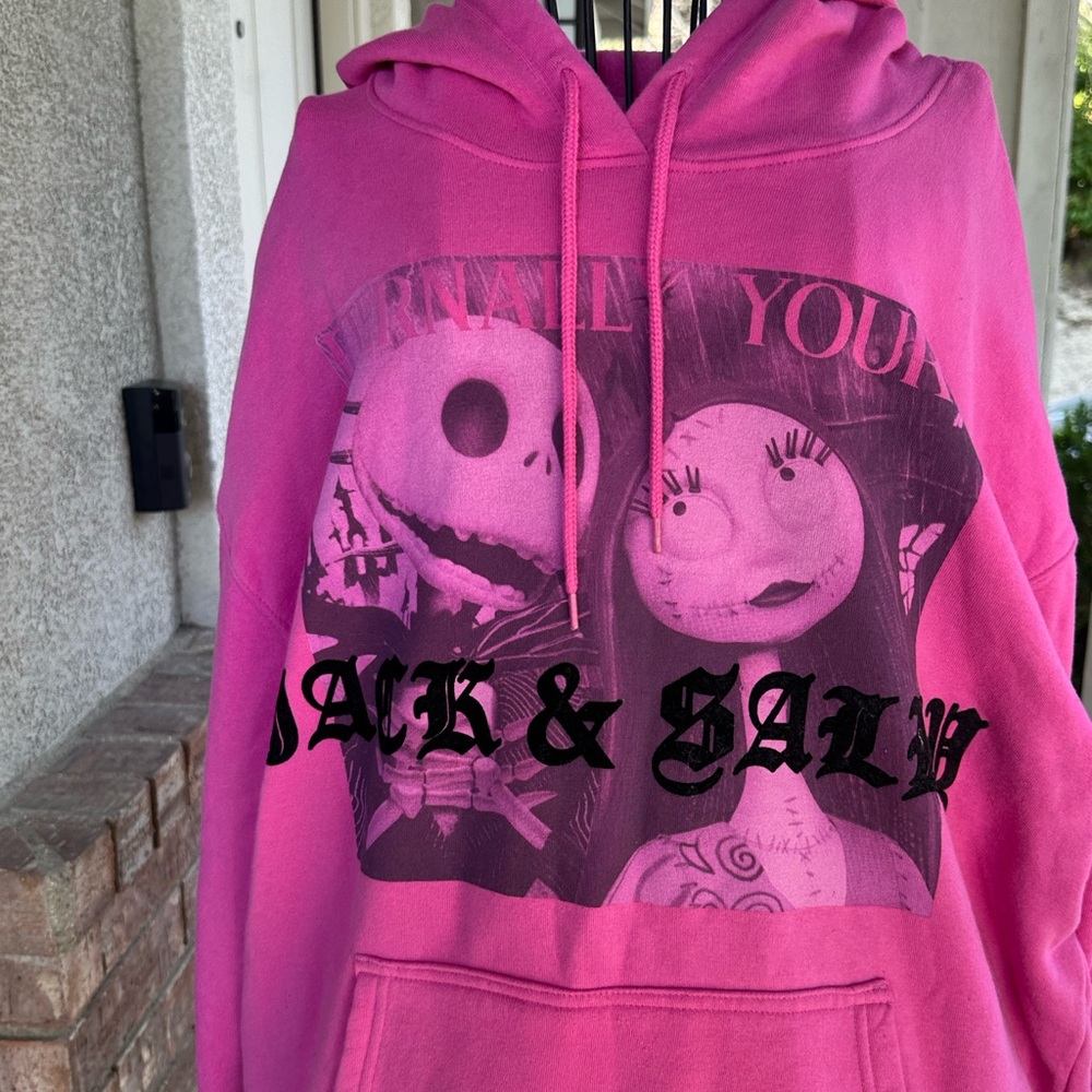 Pink Graphic Hoodie Sweater